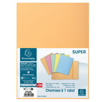 Paquet 100 Chemises 1 Rabat Super 160 - 24x32cm - Bulle - X 5 - Exacompta
