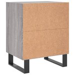 vidaXL Tables de chevet 2 Pièces sonoma gris 40x30x50cm bois d'ingénierie