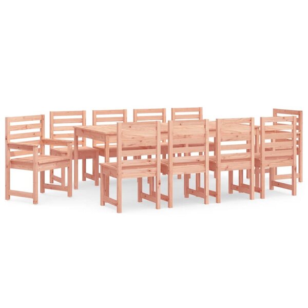 vidaXL Ensemble à manger de jardin 11 Pièces bois massif Douglas