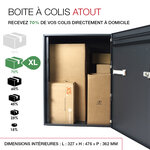 Boite à colis atout  1 porte  gris anthracite