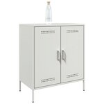 vidaXL Buffet blanc 68x39x79 cm acier