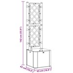 vidaXL Lit surélevé de jardin et treillis et système d'arrosage Moka
