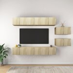 vidaXL Meubles TV 8 Pièces Chêne sonoma Bois d'ingénierie