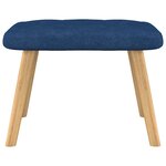vidaXL Chaise à bascule avec repose-pied Bleu Tissu