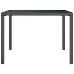 vidaXL Table de jardin anthracite 100x100x72 cm acier