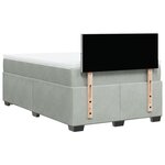 vidaXL Sommier à lattes de lit et matelas Gris clair 120x200cm Velours