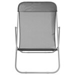 vidaXL Chaises plage pliantes lot de 2 textilène acier enduit poudre