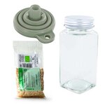 Flacon à épices poudreur + entonnoir + ail semoule 40 g