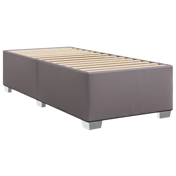 vidaXL Cadre de lit Gris 90x200 cm Similicuir