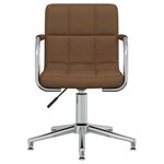 Vidaxl chaise pivotante de bureau marron tissu