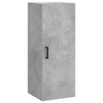 vidaXL Buffet haut Gris béton 34 5x34x180 cm Bois d'ingénierie