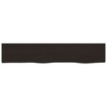 vidaXL Étagère murale marron foncé 100x20x4cm bois chêne massif traité