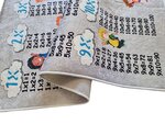 Tapis enfant Table de multiplication 120 x 180 cm - Argenté