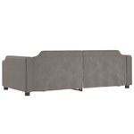 vidaXL Lit de jour avec gigogne et tiroirs taupe 90x200 cm tissu