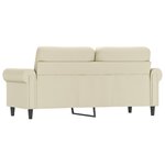 vidaXL Canapé à 2 places Crème 140 cm Similicuir