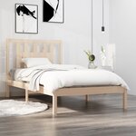 vidaXL Cadre de lit Bois de pin massif 100x200 cm