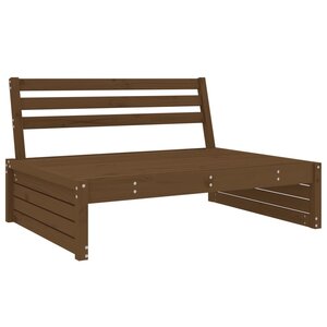 vidaXL Canapé central de jardin marron miel 120x80 cm bois pin massif