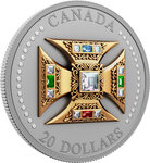 Monnaie en argent 20 dollars g 31.39 millésime 2023 st edward crown