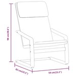 vidaXL Chaise de relaxation Crème Tissu