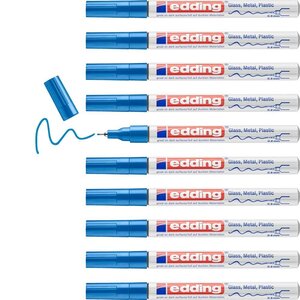 Marqueur Peinture brillante 780 Pointe Fine Bleu 0 8 mm x 10 EDDING