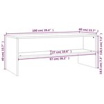 vidaXL Meuble TV Chêne marron 100x40x40 cm Bois d'ingénierie