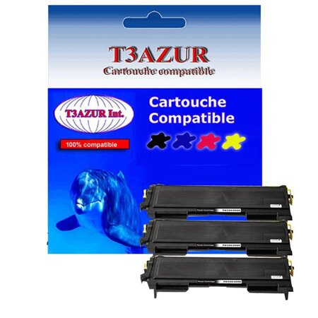 3 Toners compatibles avec Brother TN2000, TN2005 pour Brother MFC7420, MFC7820 - 2 500 pages - T3AZUR