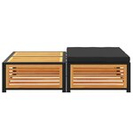 vidaXL Table de jardin avec tabouret bois d'acacia massif