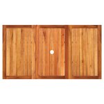 vidaXL Table de jardin beige 140x80x75 cm résine tressée et acacia