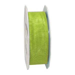 Organza sheer 25-m-rouleau 25 mm vert citron