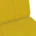 vidaXL Canapé-lit à 2 places avec repose-pied jaune velours