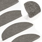 vidaXL Tapis d'escalier auto-adhésifs 10 Pièces gris 56x17x3 cm