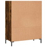 vidaXL Bibliothèque chêne fumé 69 5x32 5x90 cm bois d'ingénierie
