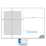Lot de 250 planches a4 avec étiquette colissimo intégrée 164 x 120 mm