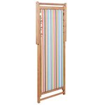 vidaXL Chaise pliable de plage Tissu et cadre en bois Multicolore