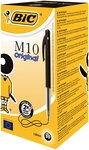 M10 Original - Stylo bille rétractable pointe moyenne 1 mm - Noir (boîte 50 unités)