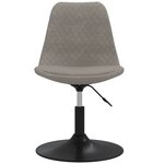 vidaXL Chaises à manger pivotantes lot de 4 Gris clair Velours