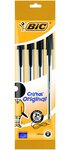 étui de 4 stylos à bille Cristal Medium, noir BIC