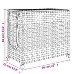 vidaXL Panier à linge avec roulettes marron foncé 66x35x60 cm