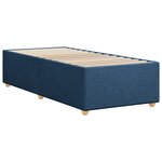 vidaXL Cadre de lit Bleu 90x190 cm Tissu