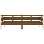 vidaXL Lit de jour Marron miel Bois de pin massif 90x190 cm
