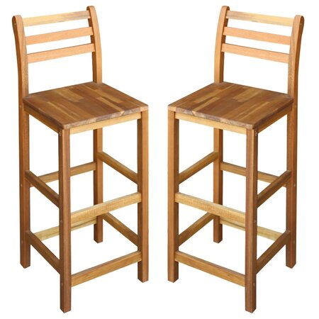 vidaXL Tabourets de bar lot de 2 bois d'acacia massif