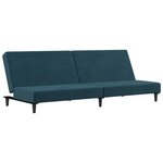 vidaXL Canapé-lit à 2 places Bleu Velours
