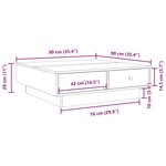 vidaXL Table basse Blanc 90x90x28 cm Aggloméré