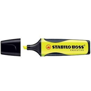 Surligneur Grip BOSS EXECUTIVE Pte Biseautée jaune x 10 STABILO