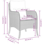 vidaXL Chaises de jardin avec coussins lot de 2 marron résine tressée