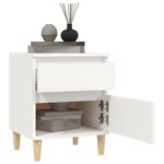 vidaXL Tables de chevet 2 Pièces Blanc 40x35x50 cm
