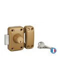 THIRARD - Verrou double entrée Apache pour porte d'entrée  cylindre 40mm  acier  3 clés  époxy or