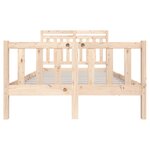 vidaXL Cadre de lit 120x190 cm Petit double Bois massif