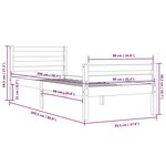 vidaXL Cadre de lit Bois massif 90x200 cm