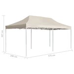 vidaXL Tente de réception pliable Aluminium 6 x 3 m Crème